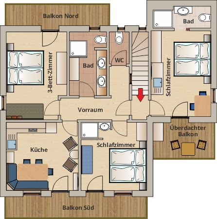 Grundriss Appartement